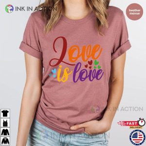 Bi Pride Love LGBT Rainbow T Shirt 2 Ink In Action