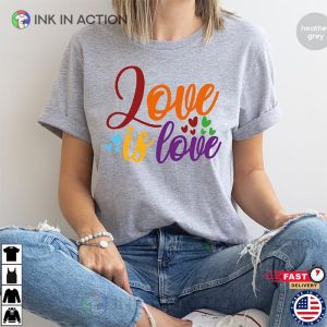 Bi Pride Love LGBT Rainbow T Shirt 3 Ink In Action
