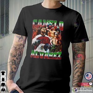 Canelo Alvarez Boxing Classic 90s Unisex Vintage T Shirt 3 Ink In Action