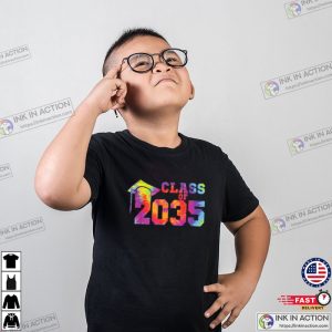 Class Of 2035 Kindergarten Grow With Me T Shirt 1 Ink In Action