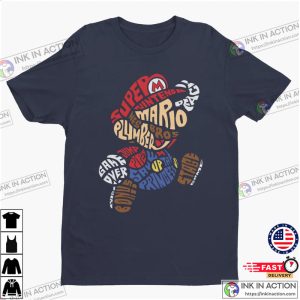 Classic 90s Video Game super mario t shirt 2 Ink In Action