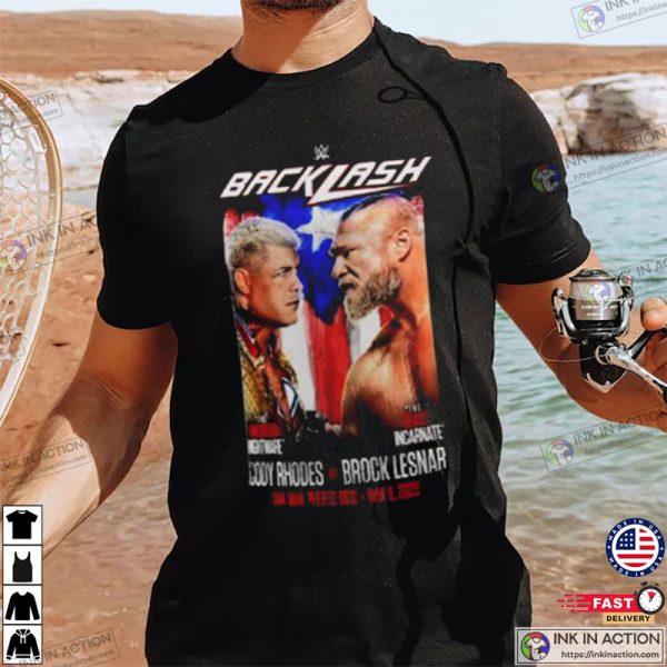 Cody Rhodes Brock Lesnar Back Lash WWE Matchup T-Shirt