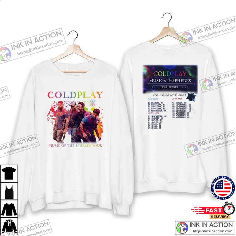 Coldplay World Tour 2023 Shirt - Ink In Action