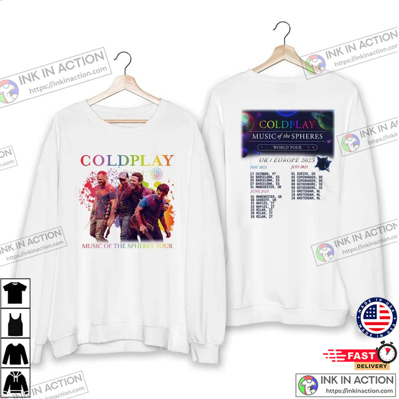 Superhero Music Of The Spheres Tour Shirt, Coldplay Band Shirt - Printing  Ooze