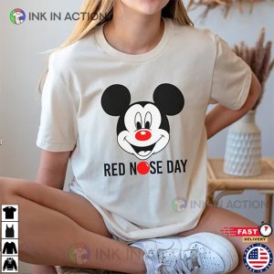 Comfort Colors Disney Red Nose Day 2023 Shirt Mickey Clown Nose 1 Ink In Action