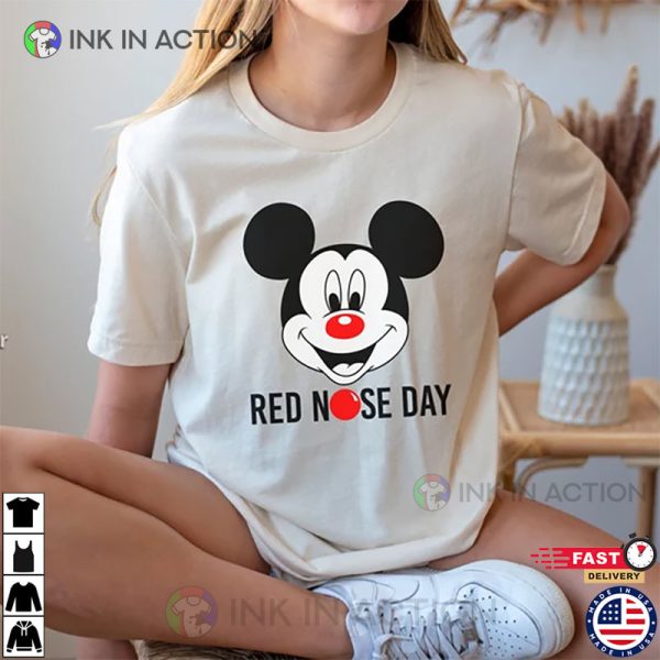 Comfort Colors Disney Red Nose Day 2023 Shirt, Mickey Clown Nose