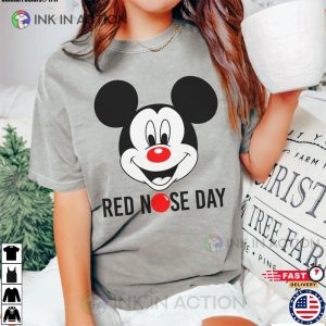 Comfort Colors Disney Red Nose Day 2023 Shirt, Mickey Clown Nose