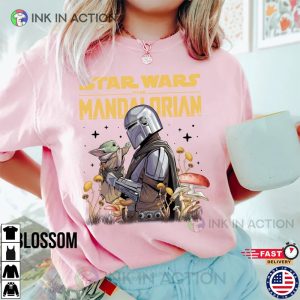 Comfort Colors Star Wars Shirt, Retro Mandalorian And Baby Yoda