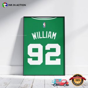 Custom Basketball Boston Celtics Poster, Personalize Name And Number Poster