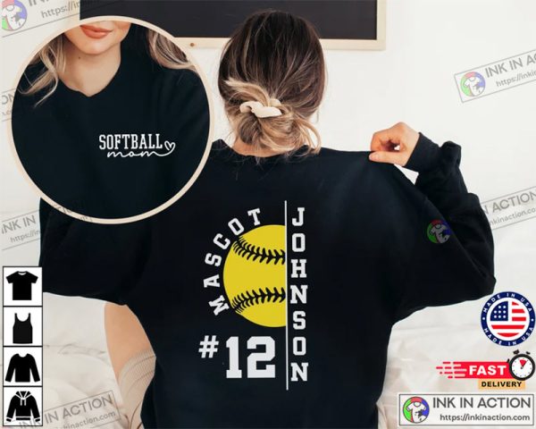 Custom Softball Mom Life Apparel Shirts, Game Day Softball Hoodie