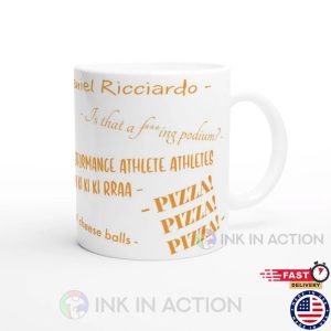 Daniel Ricciardo F1 Quotes Mug Ink In Action