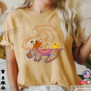 Disney Lion King young simba and Friends Comfort Colors Shirt Ink In Action