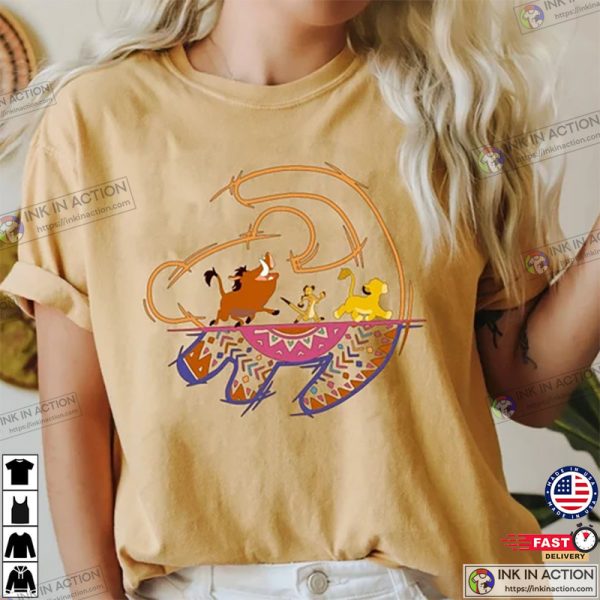 Disney Lion King Young Simba And Friends Comfort Colors Shirt