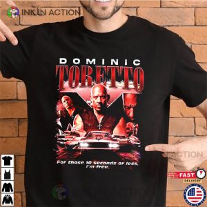 Dominic Toretto Fast And Furious T shirt Fast X Movie 3 Ink In Action