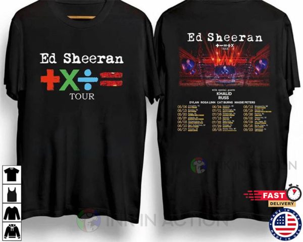 Ed Sheeran Mathematics Tour, Ed Sheeran Concert 2023 Shirt