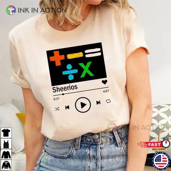 Ed Sheeran Tour 2023, Mathematics Tour 2023 Music Concert T-shirt