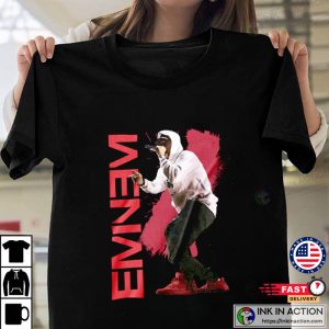 Eminem Retro Color Rap Fan Unisex T shirt 3 Ink In Action