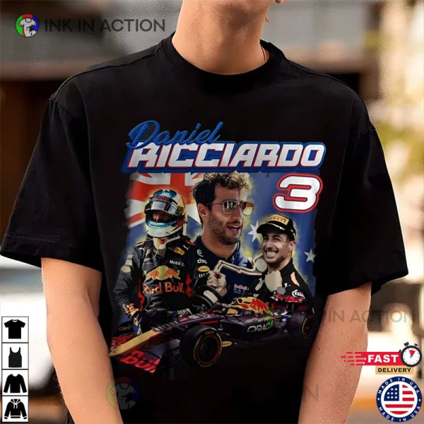 F1 Daniel Ricciardo Red Bull Formula One Racing 90s Bootleg Unisex T-Shirt