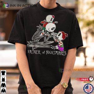 Father Of Nightmares Vintage T Shirt Fathers Day Jack Skellington 1 Ink In Action