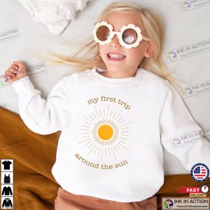 First Trip Around The Sun Toddler Shirt Retro One Year Old Tee 2