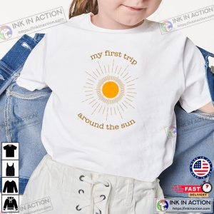 First Trip Around The Sun Toddler Shirt Retro One Year Old Tee 3