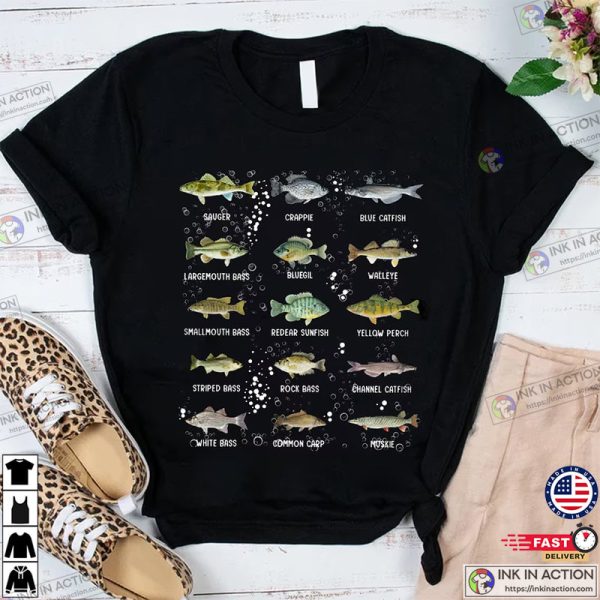 Fish Species Of Freshwater, Fishing Lover Shirt