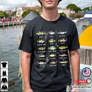 Fish Species Of Freshwater Fishing Lover Shirt Ink In Action