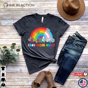 Free Mom Hugs, Rainbow Gay Pride T-Shirt