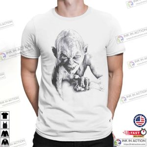 Gollum Portrait the lord of the rings shirt 0 Ink In Action