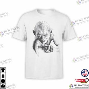 Gollum Portrait the lord of the rings shirt 3 Ink In Action