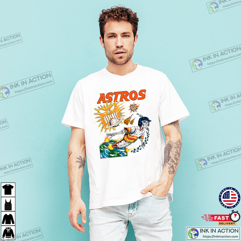 Houston Astros MLB Cartoon T-Shirt - Ink In Action