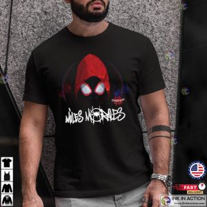 Into the Spider Verse Hooded miles morales spider verse T Shirt Ink In Action