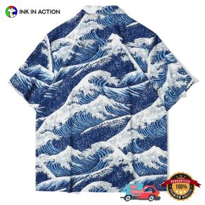 Japanese Ukiyo E the Great Wave Painting Hawaiian Shirt