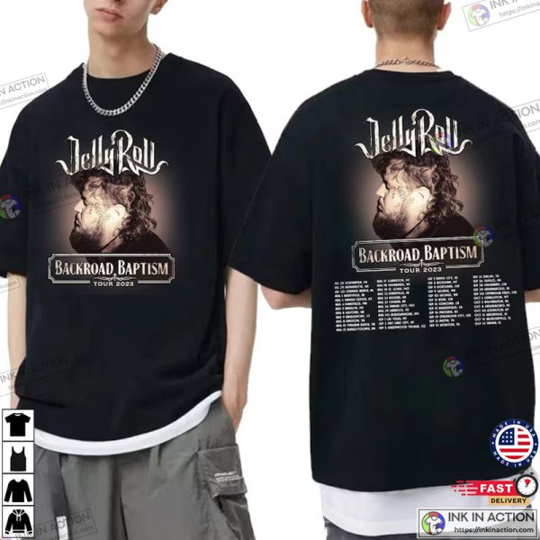 Jelly Roll Backroad Baptism 2023 Tour Shirt, Jelly Roll Concert 2023