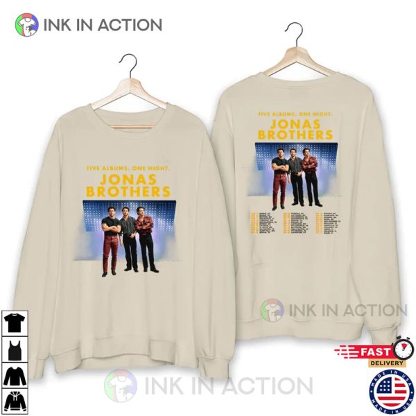 Jonas Brother’s Five Albums One Night Shirt, Jonas Brothers Concert