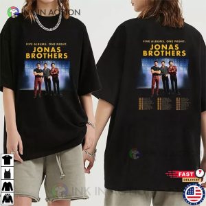 Jonas Brothers Five Albums One Night Shirt Jonas Brothers Concert 3 Ink In Action