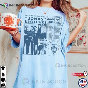 Jonas Brothers Five Albums One Night Tour Shirt jonas brothers tour 2023 3 Ink In Action