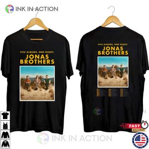 Jonas Brothers Five Albums One Night jonas brothers tour 2023 Shirt Ink In Action