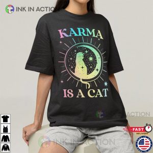 Karma Is A Cat Graphic Tee, Swiftie Fan Shirt