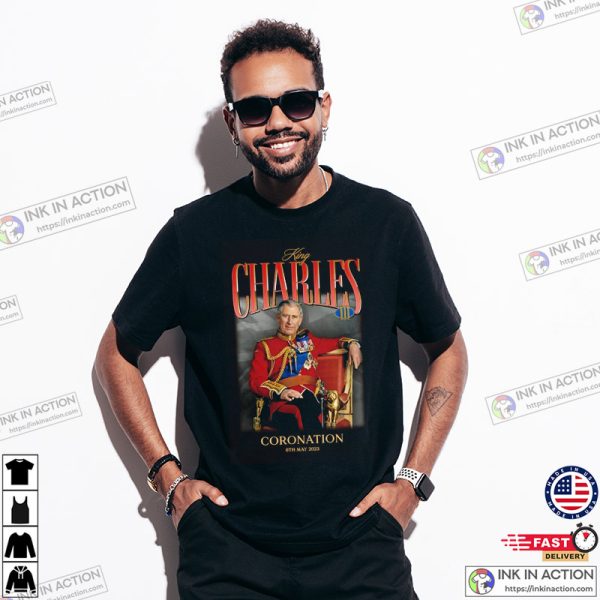 King Charles Coronation Date T-shirt King Charles lll