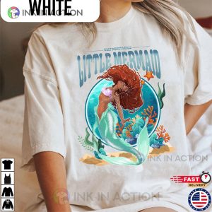 Little Mermaid Comfort Color T-shirt, Little Mermaid Black