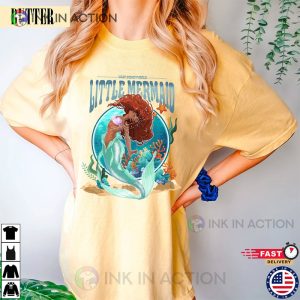 Little Mermaid Comfort Color T-shirt, Little Mermaid Black