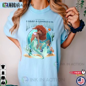 Little Mermaid Comfort Color T shirt little mermaid black 4 Ink In Action