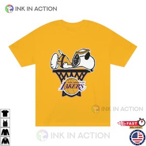 Los Angeles Lakers Snoopy Graphic T-shirt, Nba Los Angeles Lakers