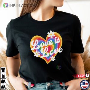 Love Is Love Vintage Style Pride Shirt, Gay Rainbow
