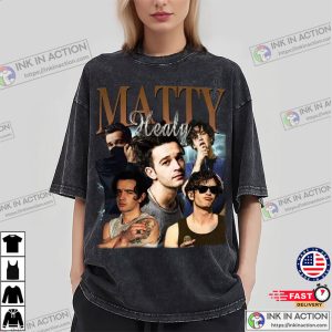 Matty Healy Pop Rock Band Homage Graphic Shirt 3 Ink In Action
