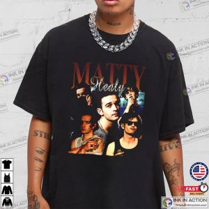 Matty Healy Vintage T ShirtPop Rock Band Matty Healy 90's Fans 2 Ink In Action