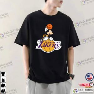 Mickey Basketball LA Shirt, NBA Los Angeles Lakers