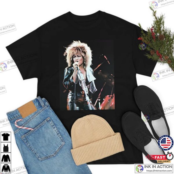 Minimal Graphic 70s Tina Turner Music Shirt