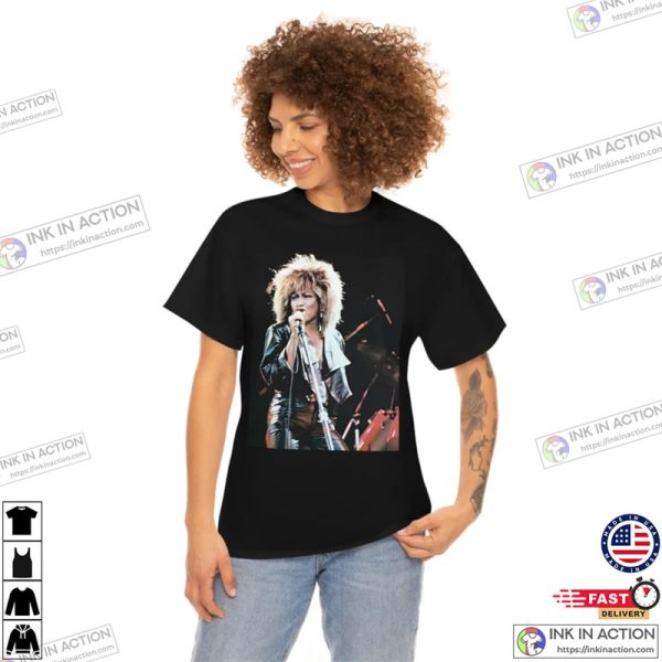 Minimal Graphic 70s Tina Turner Music Shirt